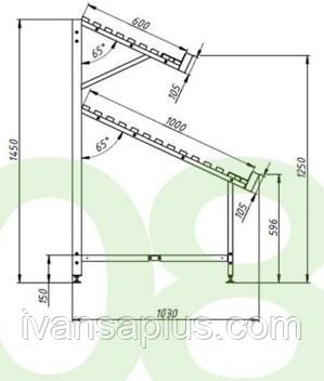 Овощной развал с полкой запасником 1450х1200х890 мм - фото 2 - id-p223152858