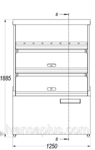 Стеллаж хлебный 1250х600х1885 мм - фото 2 - id-p223152868