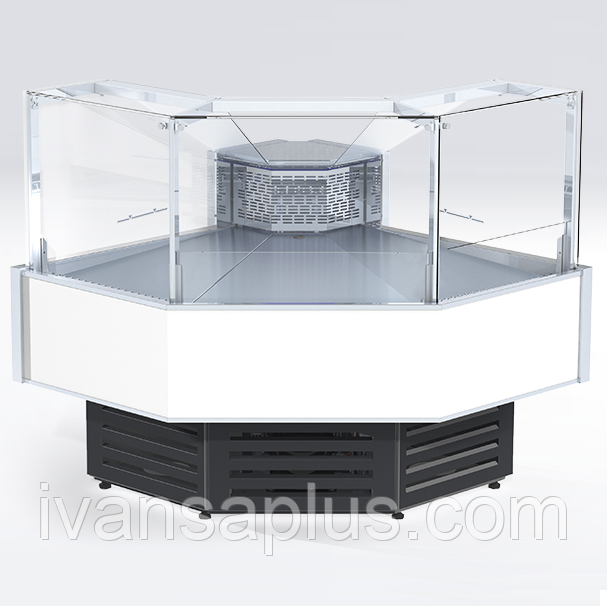 Витрина холодильная угловая среднетемпературная Gamma Quadro OC 90 LED (угол внеш.) - фото 1 - id-p223153249