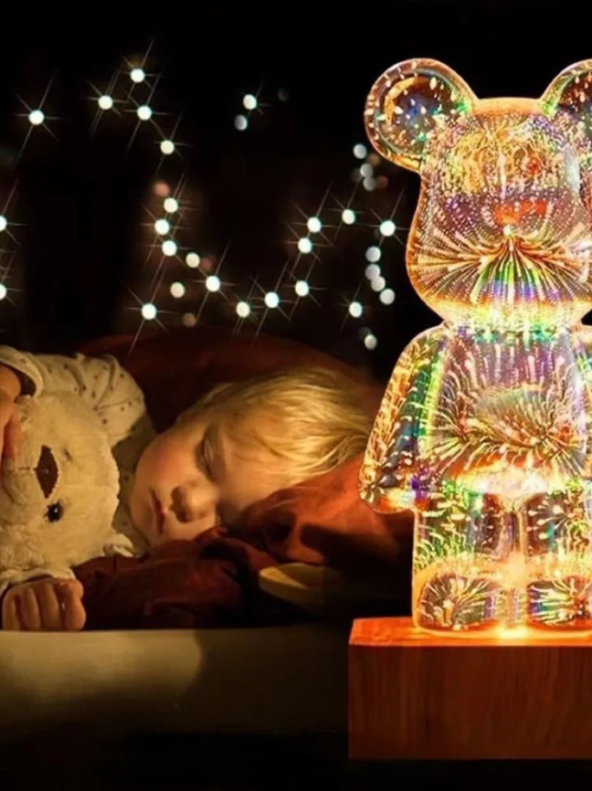 3D Светильник BearBrick KAWS / 3D Медведь / Детский ночник - фото 6 - id-p223153348