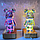3D Светильник  BearBrick KAWS / 3D Медведь / Детский ночник, фото 2