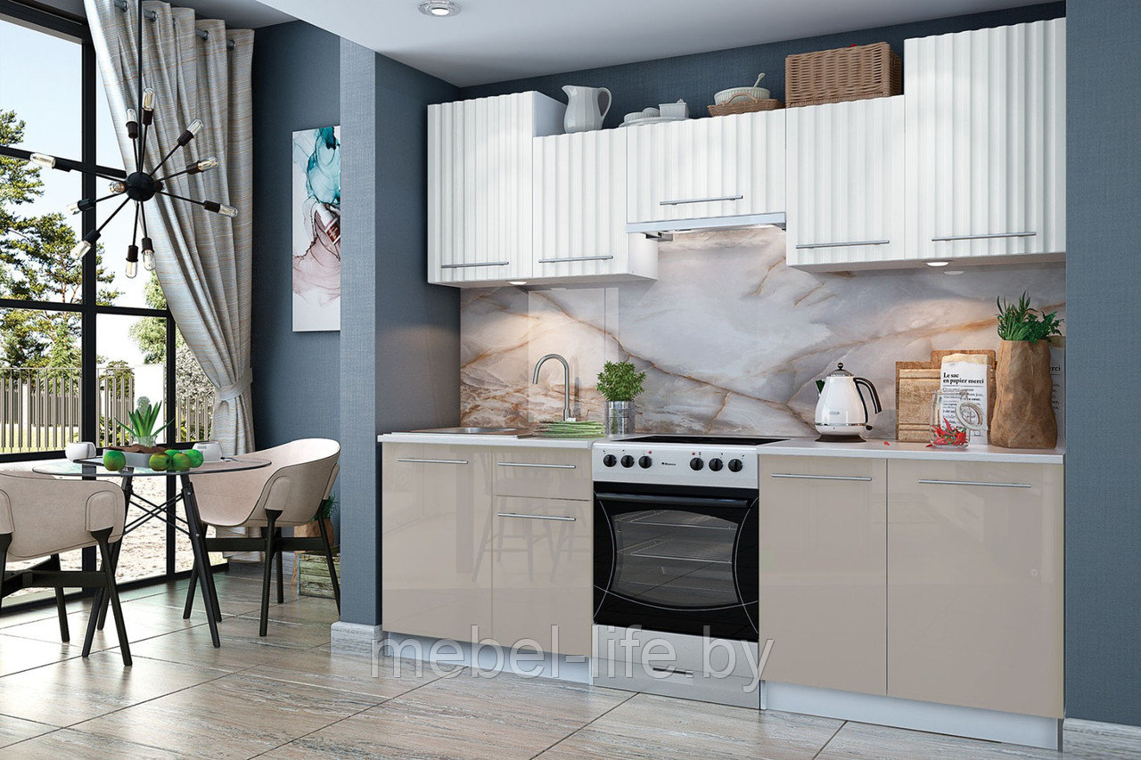 Кухонный гарнитур Бланка СТЛ.234.00РЗ - Магнолия/Малаго