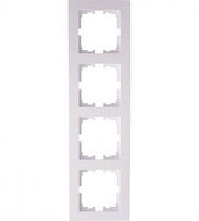 Рамка 4-ая вертикальная Lezard Vesna, цвет белый