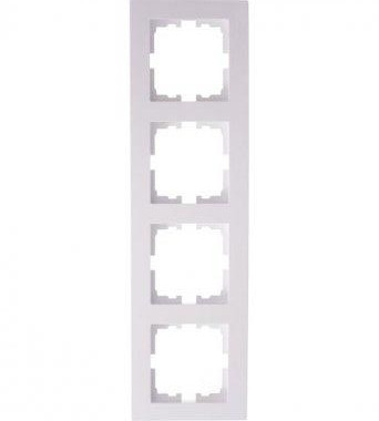 Рамка 4-ая вертикальная Lezard Vesna, цвет белый - фото 1 - id-p222238866