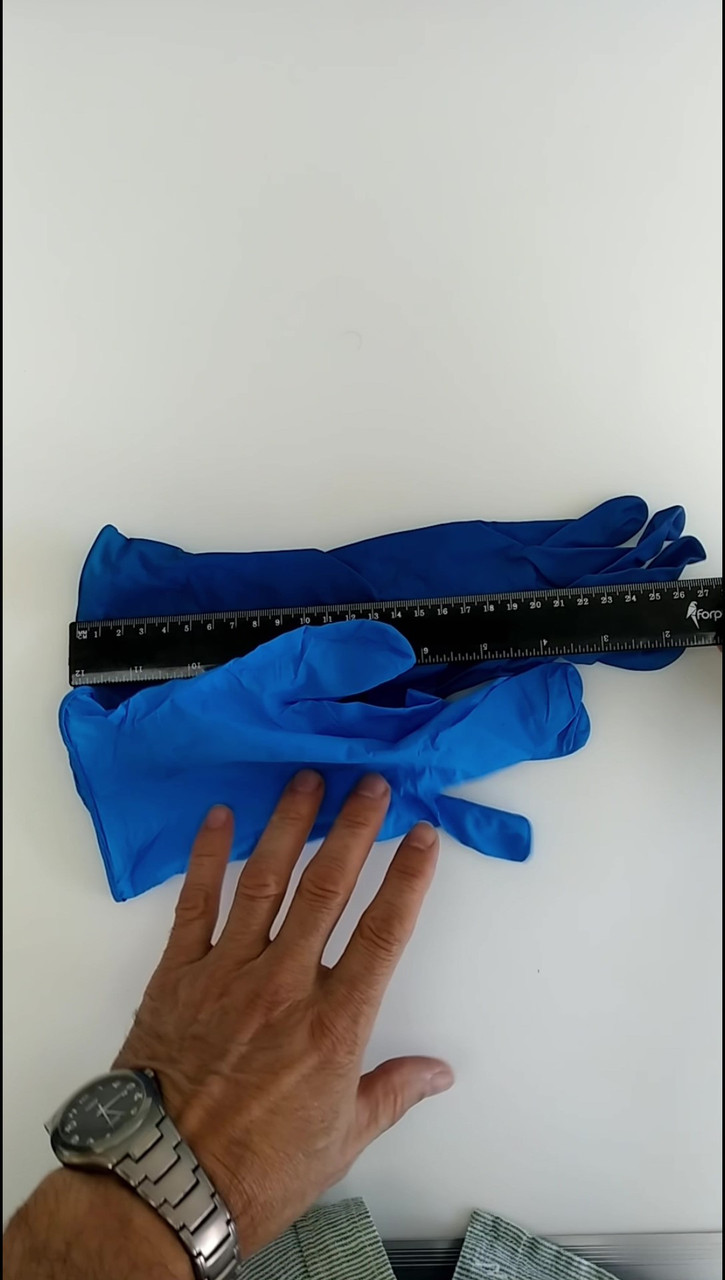 Сверх прочные латексные перчатки , High Risk, размер M, L, XL, удлинённые, синие. - фото 6 - id-p223156117