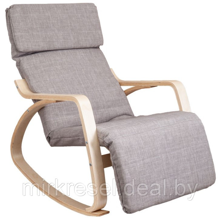 Кресло-качалка AksHome Smart (Смарт) ткань серый - фото 1 - id-p223154961