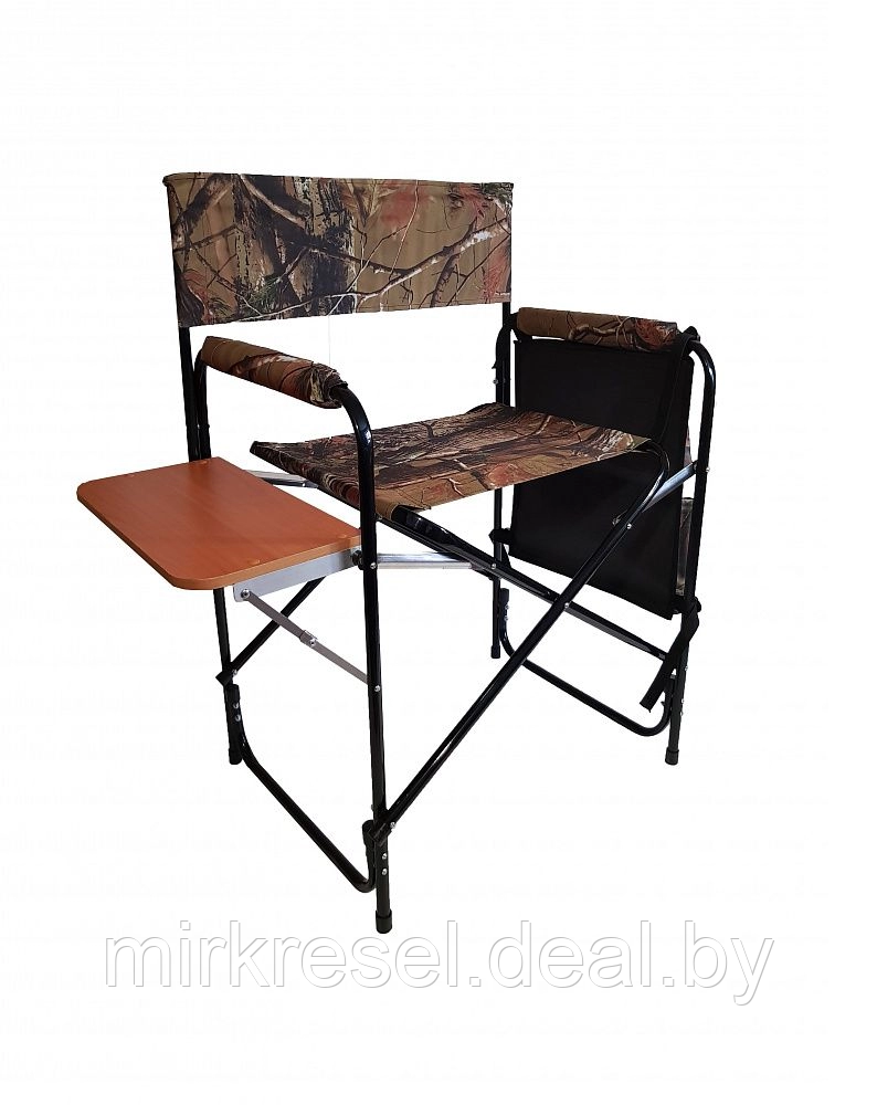 Складной стул АКсхоум Комфорт-Люкс с барной стойкой и сумкой, черный
