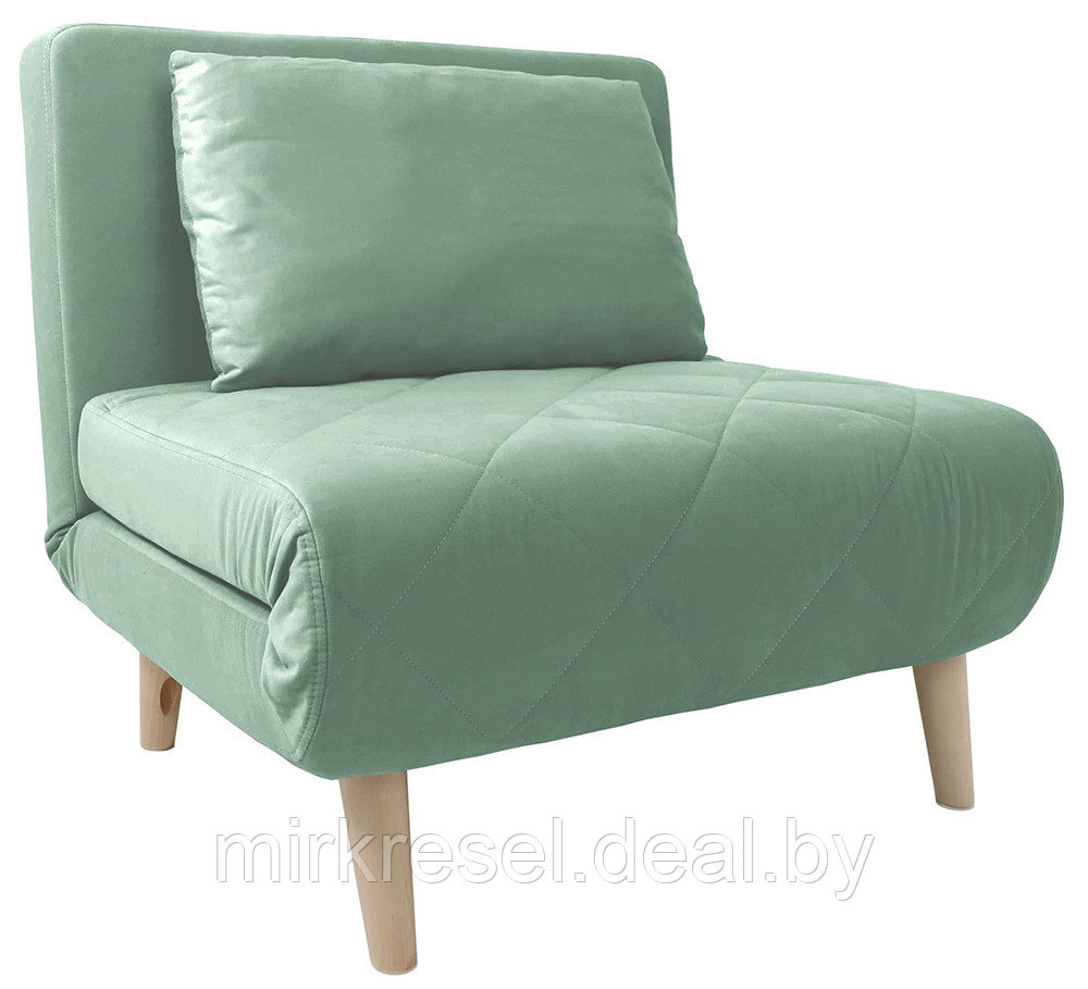 Кресло-кровать ЭЛЛИ 80 мятный Antonio mint / бук - фото 1 - id-p223158412