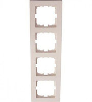 Рамка 4-ая вертикальная Lezard Vesna, цвет крем