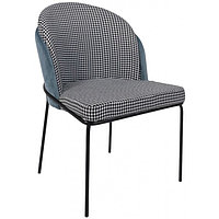 Кресло AksHome OSWALD (Освальд) лазурно-серый велюр HLR-61/гусиная лапка/черный