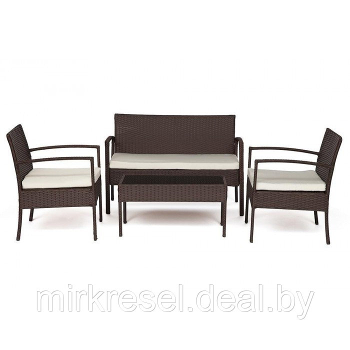 Лаундж сет (диван+2кресла+столик+подушки) (mod. 210000) - фото 1 - id-p223156595