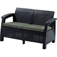 Скамья двухместная CORFU II LOVE SEAT (графит)