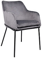 Кресло Алвест AV 318 темно-серый бархат H-15/черный