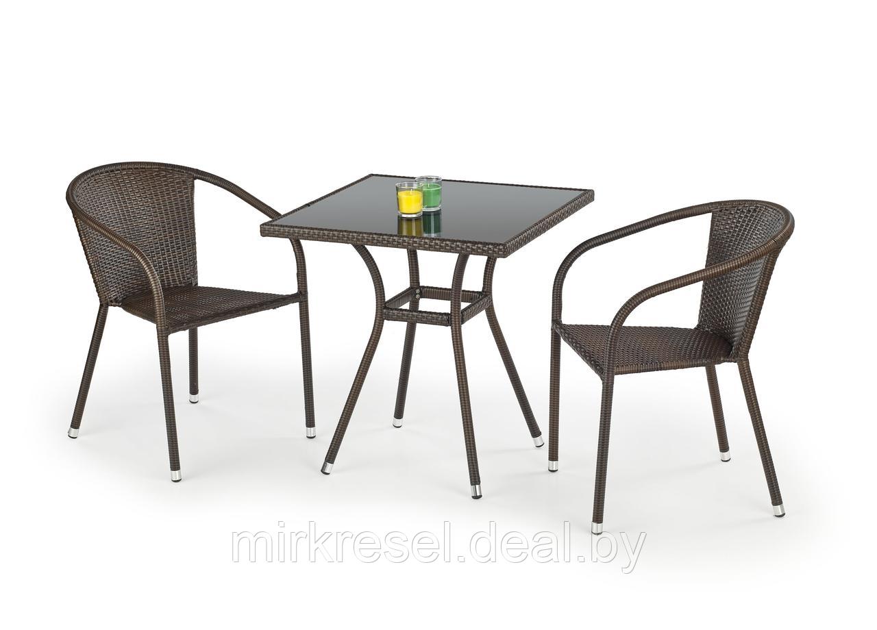Стол обеденный HALMAR MOBIL ST темно-коричневый/черный - фото 1 - id-p223158162