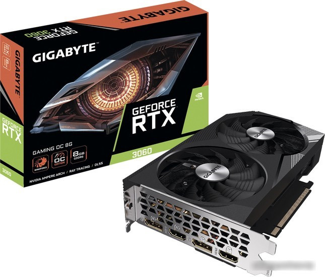 Видеокарта Gigabyte GeForce RTX 3060 Gaming OC 8G GV-N3060GAMING OC-8GD - фото 2 - id-p223162368