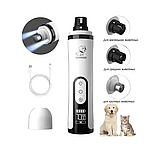 Электрическая когтерезка (гриндер) для собак и кошек SMEHNSER M5 (3 скорости, LED подсветка, индикатор), фото 2