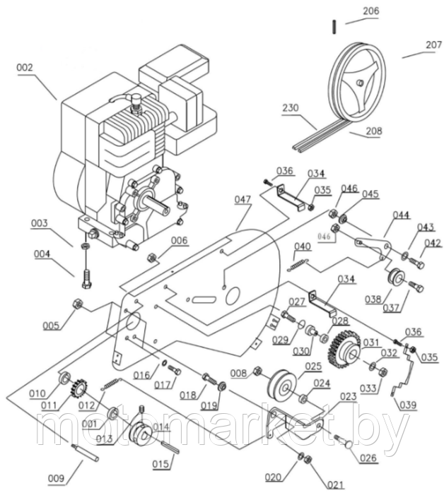 kultivatora FM 633 motomarket.by