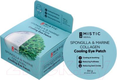 Патчи под глаза Mistic Spongilla & Marine Collagen Cooling Eye Patch - фото 1 - id-p223166361