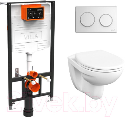 Унитаз подвесной с инсталляцией VitrA 9842B003-7206 - фото 1 - id-p223166545