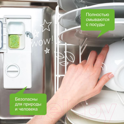 Таблетки для посудомоечных машин Synergetic Биоразлагаемые бесфосфатные - фото 8 - id-p223177631