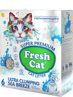 Наполнитель для туалета Fresh Cat Комкующийся. Морской бриз / 930474