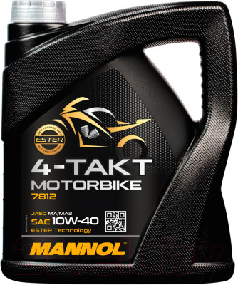 Моторное масло Mannol Motorbike 4-Takt 10W40 / MN7812-4 - фото 1 - id-p223175378