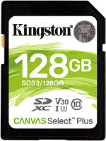 Карта памяти Kingston Canvas Select Plus SDXC (Class10) 128GB (SDS2/128GB)