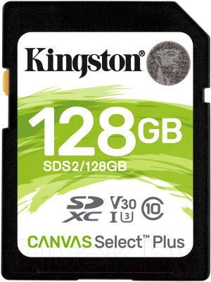 Карта памяти Kingston Canvas Select Plus SDXC (Class10) 128GB (SDS2/128GB) - фото 1 - id-p223176063