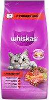 Сухой корм для кошек Whiskas Вкусные подушечки с нежным паштетом с говядиной