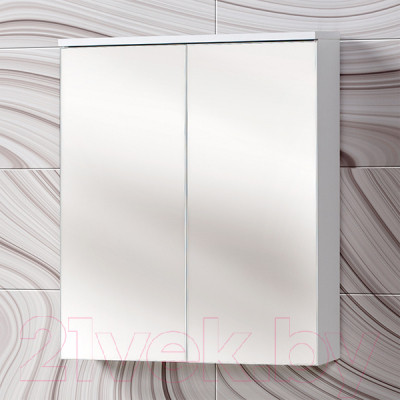 Шкаф с зеркалом для ванной Акваль Сиена 60 / СИЕНА.04.60.60.N - фото 3 - id-p223168314