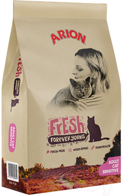 Сухой корм для кошек Arion Fresh Adult Cat Sensitive - фото 1 - id-p223174455