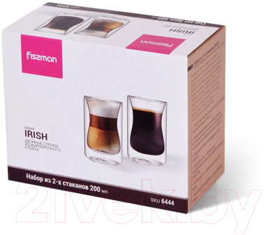 Набор стаканов для горячих напитков Fissman Irish 6444 - фото 8 - id-p223173897
