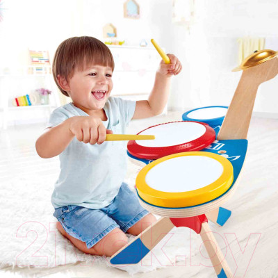 Музыкальная игрушка Hape Барабанная установка / E0613-HP - фото 6 - id-p223176182