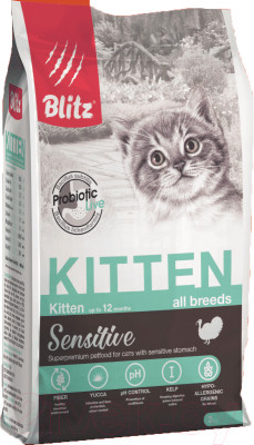 Сухой корм для кошек Blitz Pets Sensitive Kitten / 4401 - фото 1 - id-p223176806