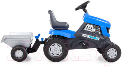 Каталка детская Полесье Turbo Трактор с педалями и полуприцепом / 84637 - фото 5 - id-p223179096