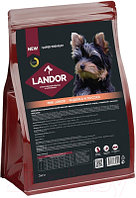 Сухой корм для собак Landor Для щенков и юниоров мелких пород c индейкой и лососем / L1017