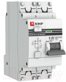 Дифференциальный автомат EKF PROxima АД-32 1P+N 40А/30мА / DA32-40-30-pro - фото 2 - id-p223181848