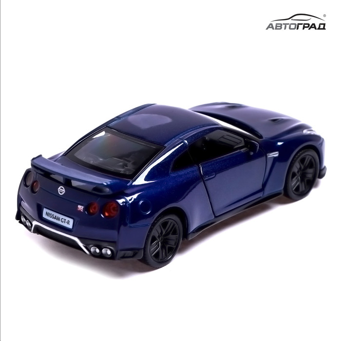 Машина металлическая NISSAN GT-R (R35), 1:32, открываются двери, инерция, цвет синий - фото 5 - id-p223188059