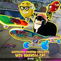 Skateboard Drifting Simulator with Maxwell Cat: The Game PS, PS4, PS5