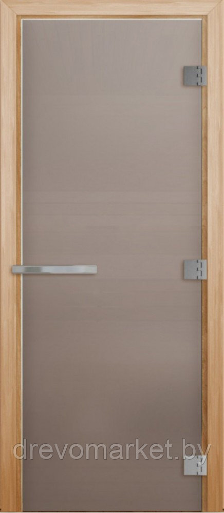 Дверь для бани стеклянная DoorWood Эталон Матовая, размер коробки 70*190 см, стекло толщина 10 мм, цвет Сатин