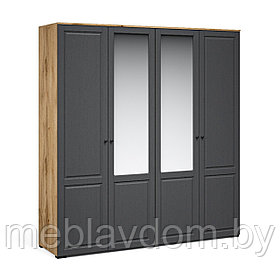 Шкаф 4д (с зеркалами) Спальня Лацио Сканди Вотан/Сканди графит