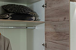 Распашной шкаф Джулия четырехдверный (4 зерк) с порталом Крафт серый/белый глянец, фото 3