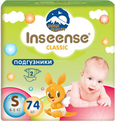 Подгузники детские Inseense Classic Plus S 4-8 кг / InsCS74Lime - фото 1 - id-p223194465
