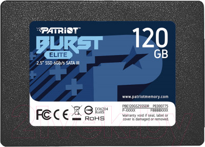 SSD диск Patriot Burst Elite 120GB (PBE120GS25SSDR) - фото 1 - id-p223200834