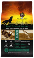 Сухой корм для собак Ambrosia Grain Free для пожилых с избыт. весом индейка и лосось / U/ATS2