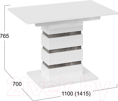 Обеденный стол ТриЯ Мадейра тип 1 - фото 6 - id-p223208822