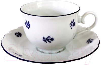 Чашка с блюдцем Thun 1794 Офелия Мелкие синие цветы / ОФЛ0035 - фото 1 - id-p223202506