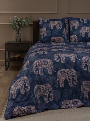 Комплект постельного белья Amore Mio Мако-сатин Elephants Микрофибра 2сп / 92998 - фото 4 - id-p223195772
