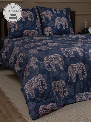 Комплект постельного белья Amore Mio Мако-сатин Elephants Микрофибра 2сп / 92998 - фото 10 - id-p223195772