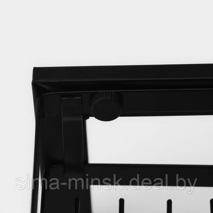 Полка для кухни 2-х ярусная Доляна, 33,5×20,5×39 см, цвет чёрный - фото 7 - id-p223210663